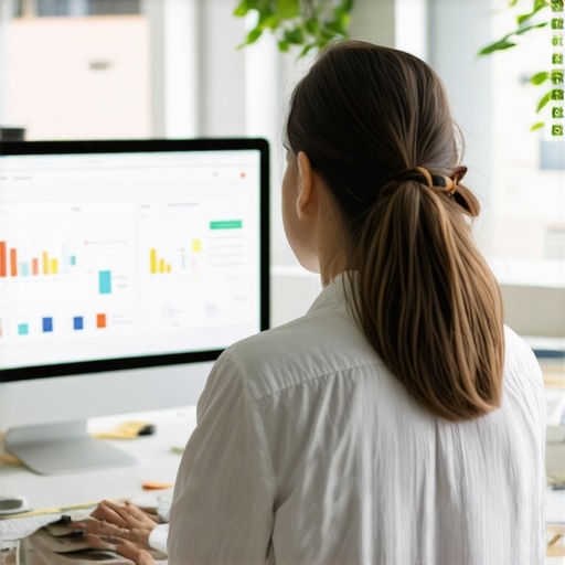Person reviewing local SEO analytics on a computer screen.