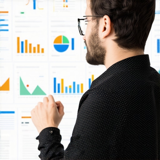 Marketer reviewing local SEO performance metrics on a computer.