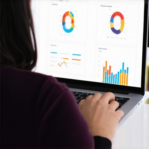 Person analyzing local SEO data on a laptop with SEO tools.