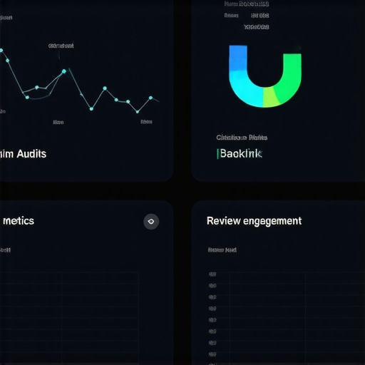 Screenshot of an SEO dashboard displaying citation, backlink, and review metrics.