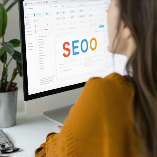 Advanced Local SEO Tools for Map Domination Person using SEO software to monitor local map rankings.