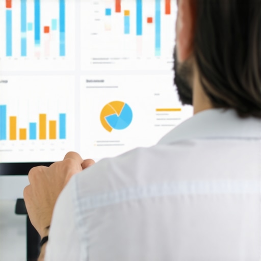 Decoding Local SEO Signals Business owner reviewing local SEO analytics on a digital device.