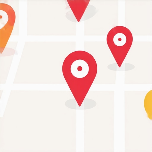 Digital map showing user engagement and local search metrics