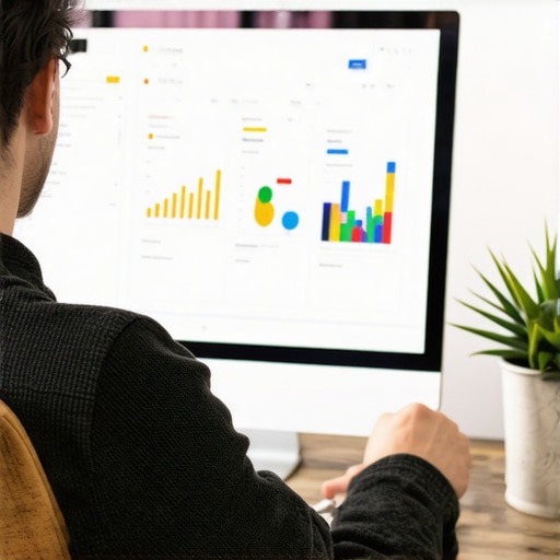 Business owner updating GMB profile for local SEO success.