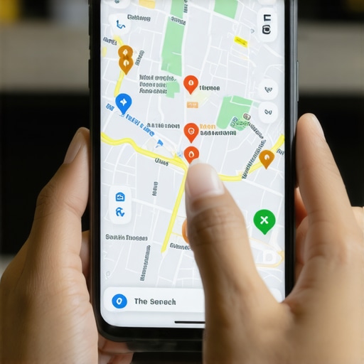 A smartphone screen showing the local map pack for a service-based business search. Optimized Google Maps local search results showing the top three businesses.