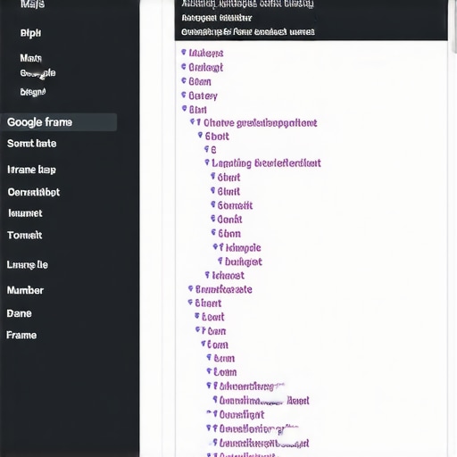 Step-by-step process of embedding a Google Maps iframe with a unique CID into a website's HTML.