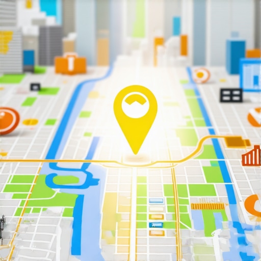 A visualization of a business profile expanding its local map reach through advanced trust signals and city pages.