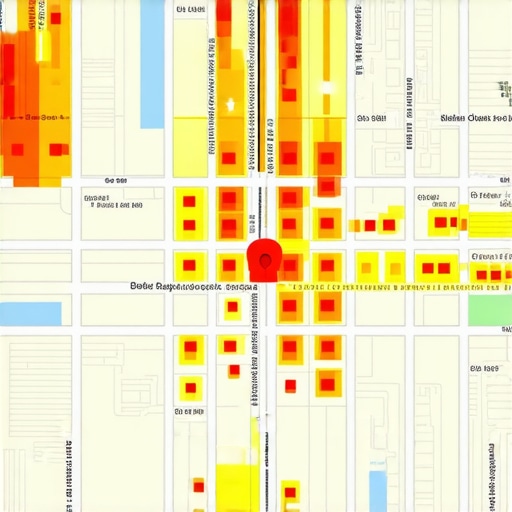 A digital visualization showing how local mapping strategies expand ranking radius and engagement data.