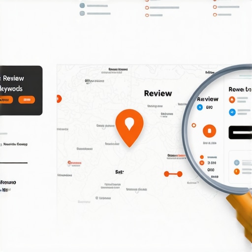 A digital map interface showcasing the complexities of local map ranking factors.