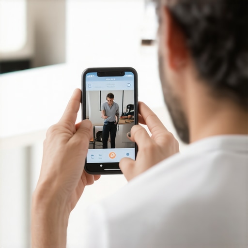 Customer capturing a photo of a local service for a Google Business Profile update.