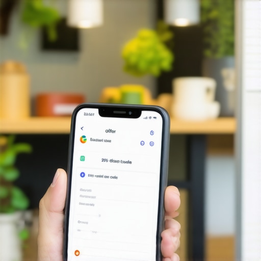 Driving Foot Traffic with Google Offer Posts A smartphone showing a Google Business 'Offer' post for a local shop sale.