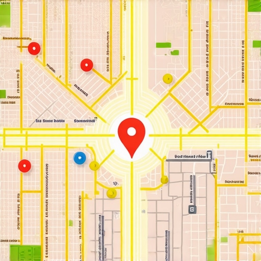 Expanding Map Radius Through Local SEO Signals Digital map showing a business expanding its local search visibility area through optimized data synchronization.