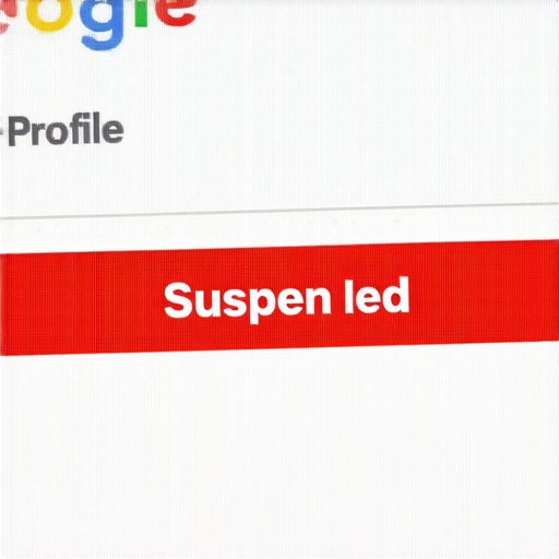 A suspended Google Business Profile notification due to virtual office violations.