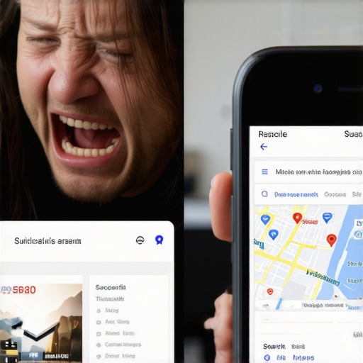 A comparison of slow versus fast website loading speeds and its effect on local map search results visibility.