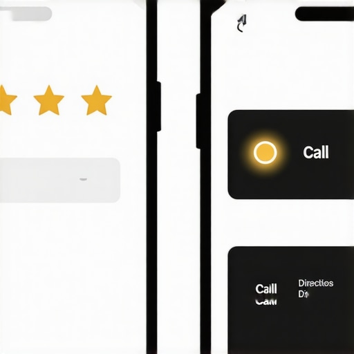 A visual comparison of how user engagement signals such as clicks and calls impact local map rankings more than total review count.