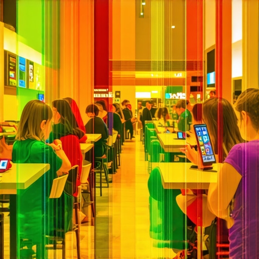 Leveraging Physical Dwell Time for Local Ranking A visual representation of customers in a store generating digital location signals for local Google Maps SEO.