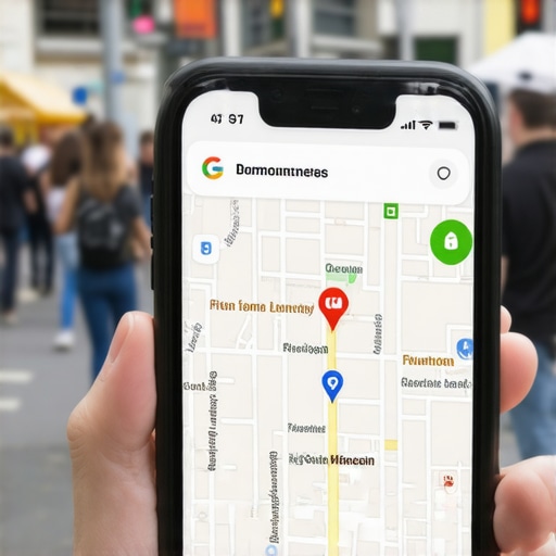 A smartphone screen displaying a local search result showing a business successfully ranking in the Google Maps top three spots.