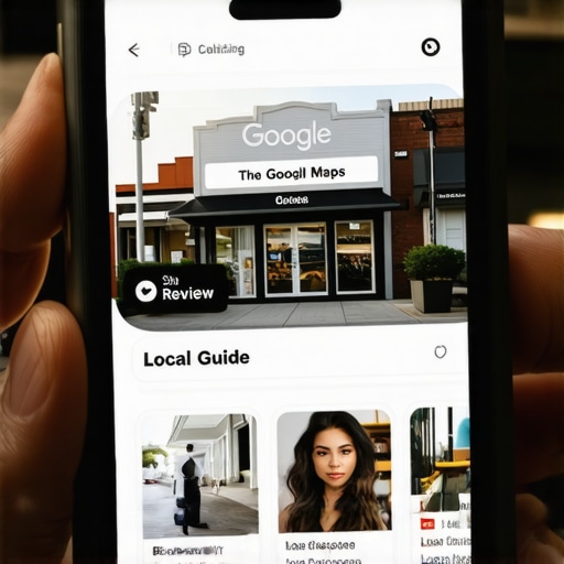 Local Guide Review Authority Example A smartphone displaying a Google Local Guide review badge on a business profile to illustrate authority signals.