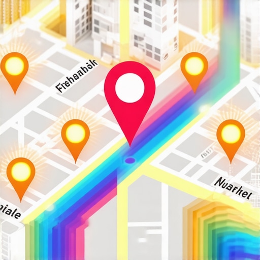 Data visualization of local search interactions and map pack engagement spots.