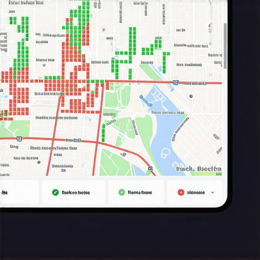 Local Map Ranking Grid Audit A visual representation of a local map ranking grid showing search visibility across different neighborhoods.