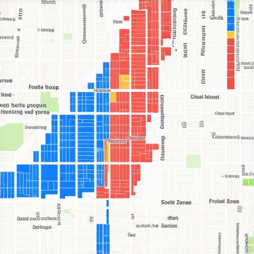 A visual representation of how local search proximity and authority affect business ranking on a map.