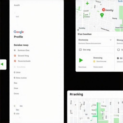 A comparison of a messy business profile audit versus a successful local map pack ranking grid.