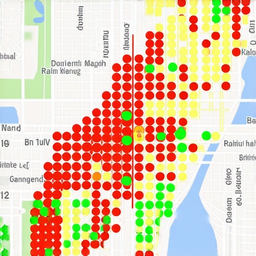Visualizing local map pack domination with geo-grid ranking data