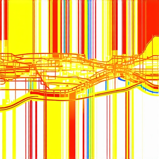 A digital heatmap showing search visibility density across different urban neighborhoods for local business rankings.