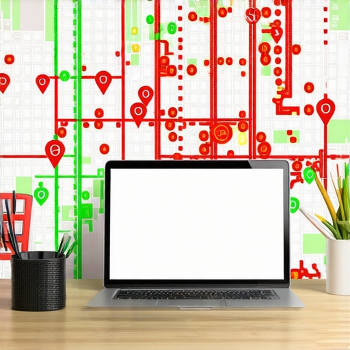 A visual representation of a local SEO grid tracking tool showing ranking variations across a city.