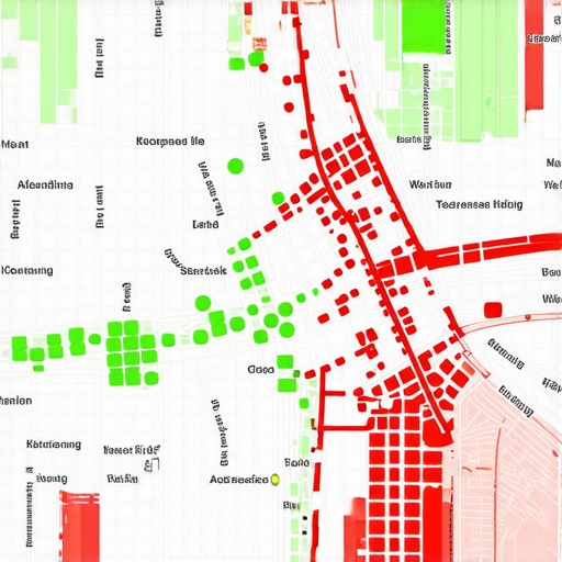 A visualization of how local map rankings vary by physical distance and neighborhood.