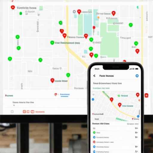 A visual representation of local map ranking data and business profile management tools.