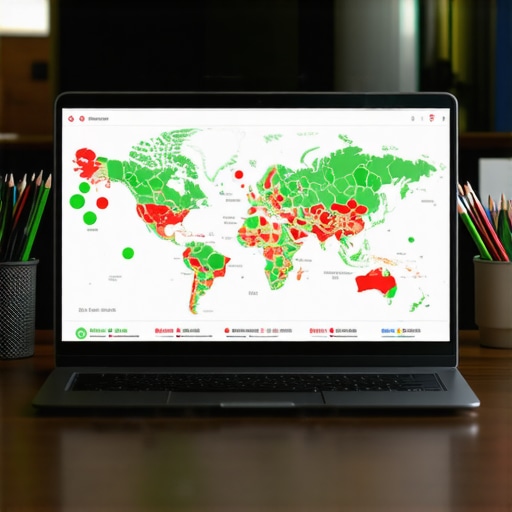 Local Search Map Ranking Heat Map A visualization of local map pack rankings across a geographical area showing proximity and reach.
