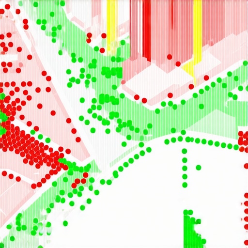 A 3D visualization showing how local search rankings vary by geographic distance.