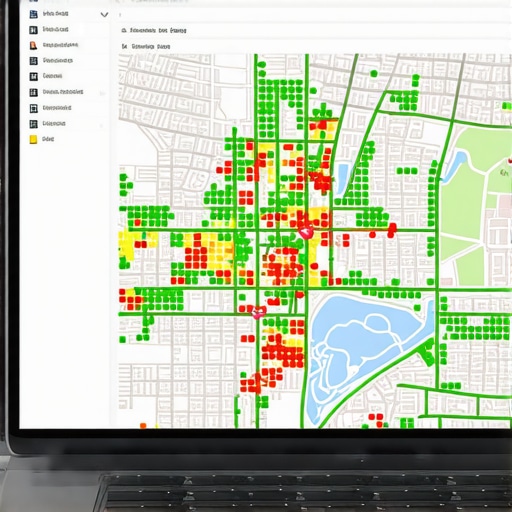 Local Search Ranking Grid Tool A visual representation of a local search ranking grid showing how a business ranks in different neighborhood blocks.
