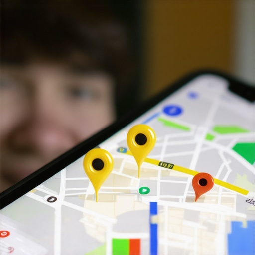 A smartphone showing a business winning the local map pack ranking