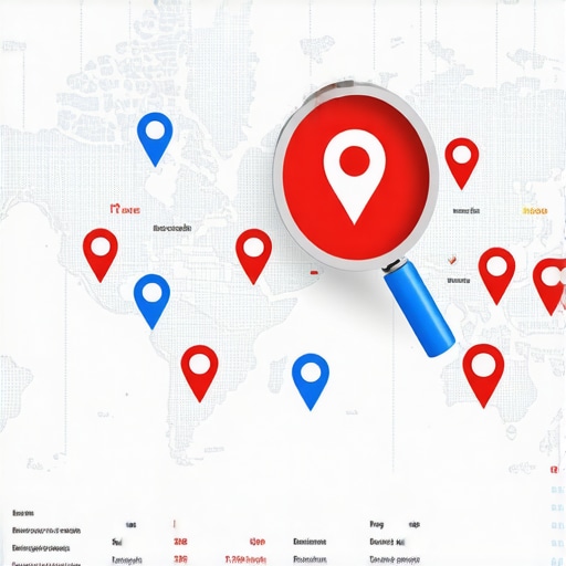 Optimizing Local Map Categories for Higher Ranking A digital map showing business pins and ranking data for local search optimization.