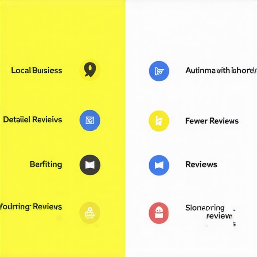 Comparison chart showing how detailed reviews impact map pack ranking more than raw review volume.