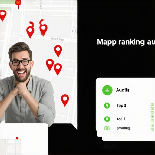 A comparison of poor local map rankings versus a dominating map pack presence.