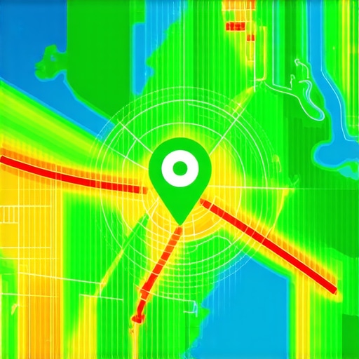 The Google Maps Proximity Filter Visualized A local SEO heatmap showing ranking strength fading as distance from the business location increases.