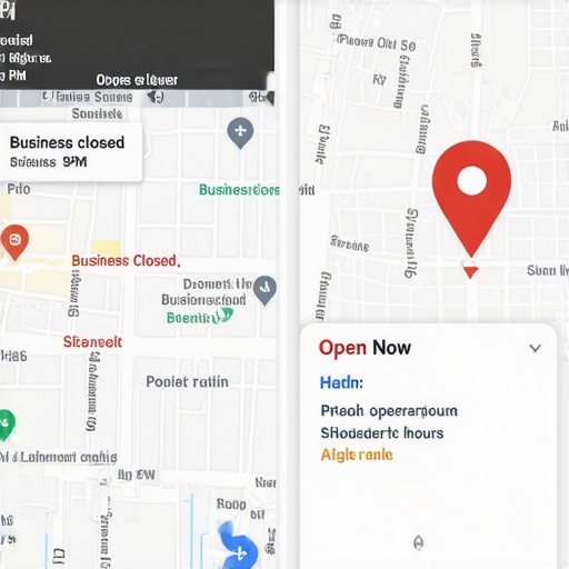 The Impact of Business Hours on Map Visibility A comparison of local map rankings during business hours versus after-hours showing how closed businesses disappear from the map pack.