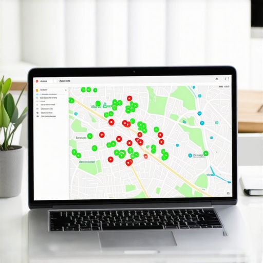 Local SEO rank tracking heat map showing ranking strength across a city.
