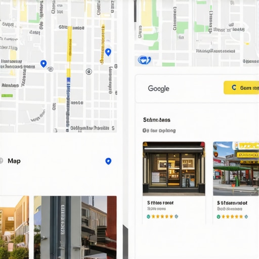 Comparison of a messy business listing and an optimized Google Business Profile for local maps domination.