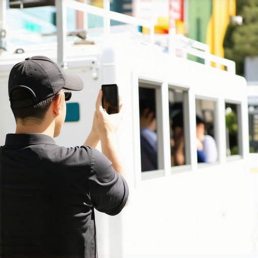 Business truck at local community event for geo-tagged ranking signals