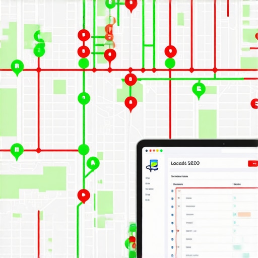 Visualizing Local Map Ranking Success A digital grid showing local map ranking performance across a city neighborhood.